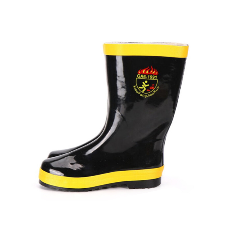 Fire Fighting Rescue Rubber Boots Non-Slip High Temperature Resistance Rubber Safety Shoes For Firefighter